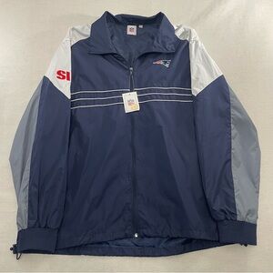 NWT NFL New England Patriots SI Jacket Men's XL Windbreaker Blue GIII Apparel